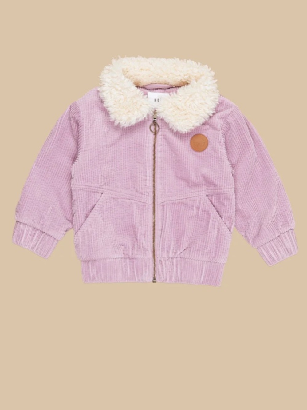 Huxbaby Orchid 80s Corduroy Jacket with Sherpa Trim 12-18M NWT